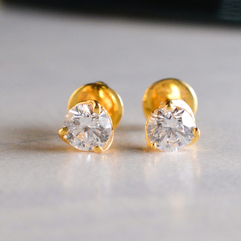 gold earrings for baby girls