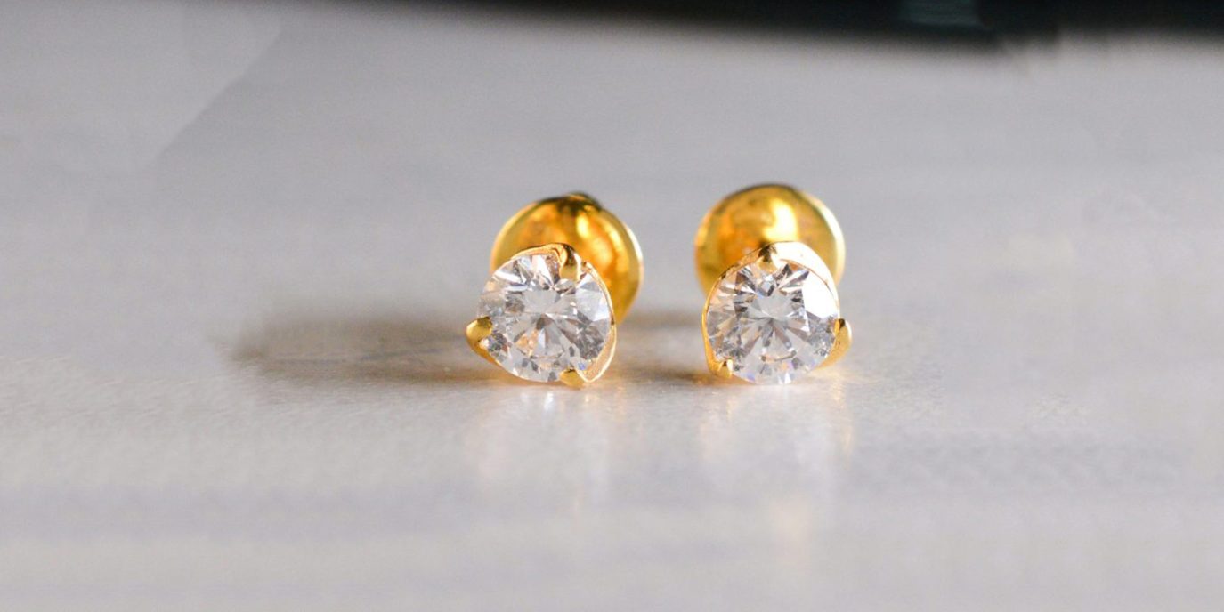 18 K Gold Earrings « BABY » 00260-sgquangbinhtourist.com.vn