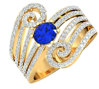 gold and diamond ring at dishis jewels
