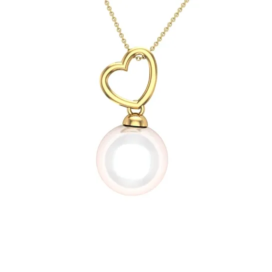 Heart gold pendant