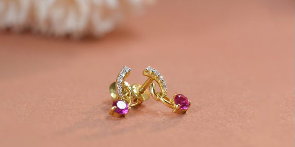Gold earrings - Ref No K-328.01 / Apart-sgquangbinhtourist.com.vn