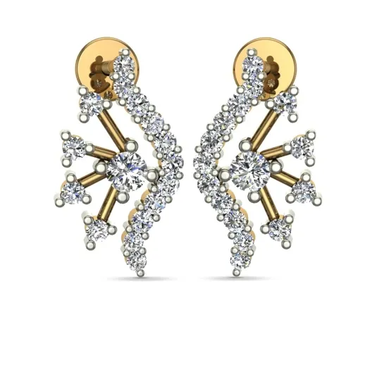 gold and diamond earring