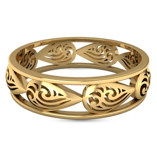 Simple Gold Ring Design For Female without Stone DishiS Designer Jewellery