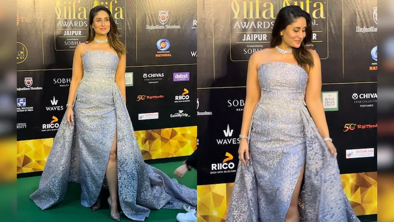 green emerald velvet dress KAREENA KAPOOR 2026 KHAN LUXURY SILK DRESS WITH GOLDEN MIRROR DUPATTA|   Shaebiz Collection