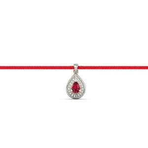 Gemstone silver rakhi