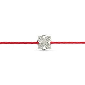 Geometric silver rakhi