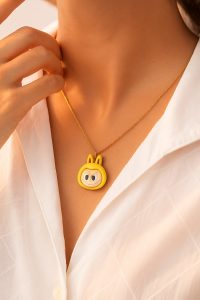 Labubu gold pendant