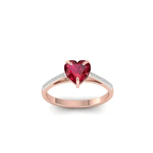 Heart gemstone ring