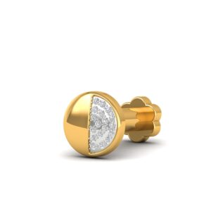 Half-Moon Diamond Stud For Men