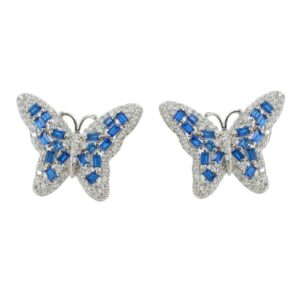 Butterfly silver earring