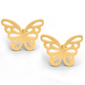Butterfly stud earring