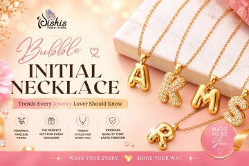 bubble initial necklace