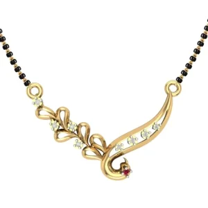 Elegant diamond mangalsutra designs with black beads, gold details and diamond accents