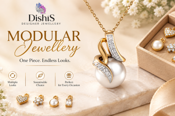 DishiS Designer Jewellery modular pearl pendant with interchangeable jewellery charms