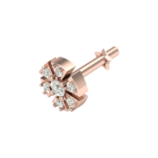 Beautiful Avanti Rose Gold Diamond Nosepin