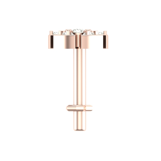 Beautiful Avanti Rose Gold Diamond Nosepin