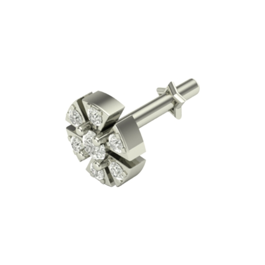 Beautiful Astha White Gold Diamond Nosepin