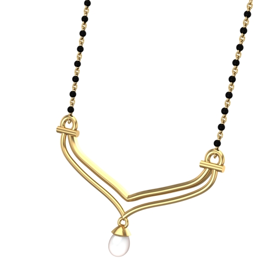 Heena Mangalsutra Designs in Gold