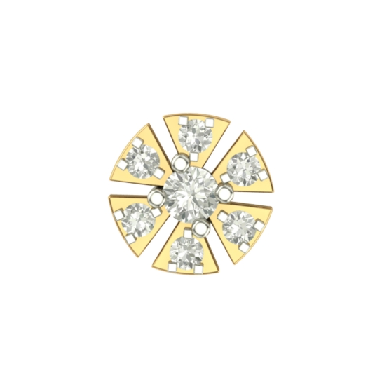 Beautiful Abhu Yellow Gold Diamond Nosepin