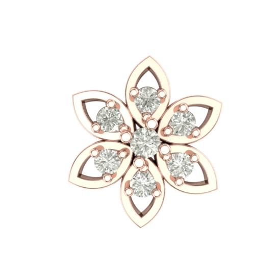 Beautiful Baamini Rose Gold Diamond Nosepin