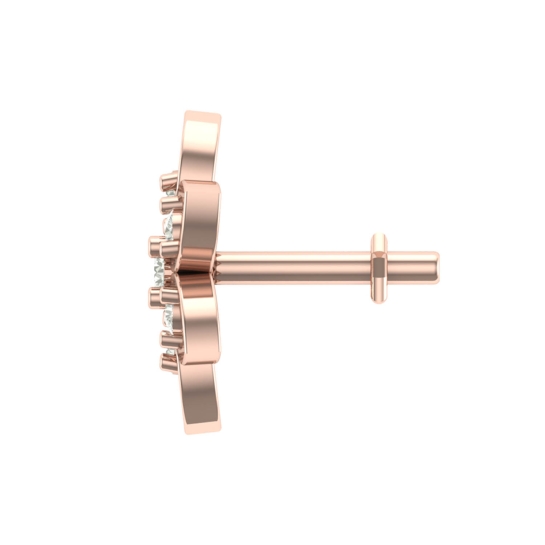 Beautiful Baamini Rose Gold Diamond Nosepin