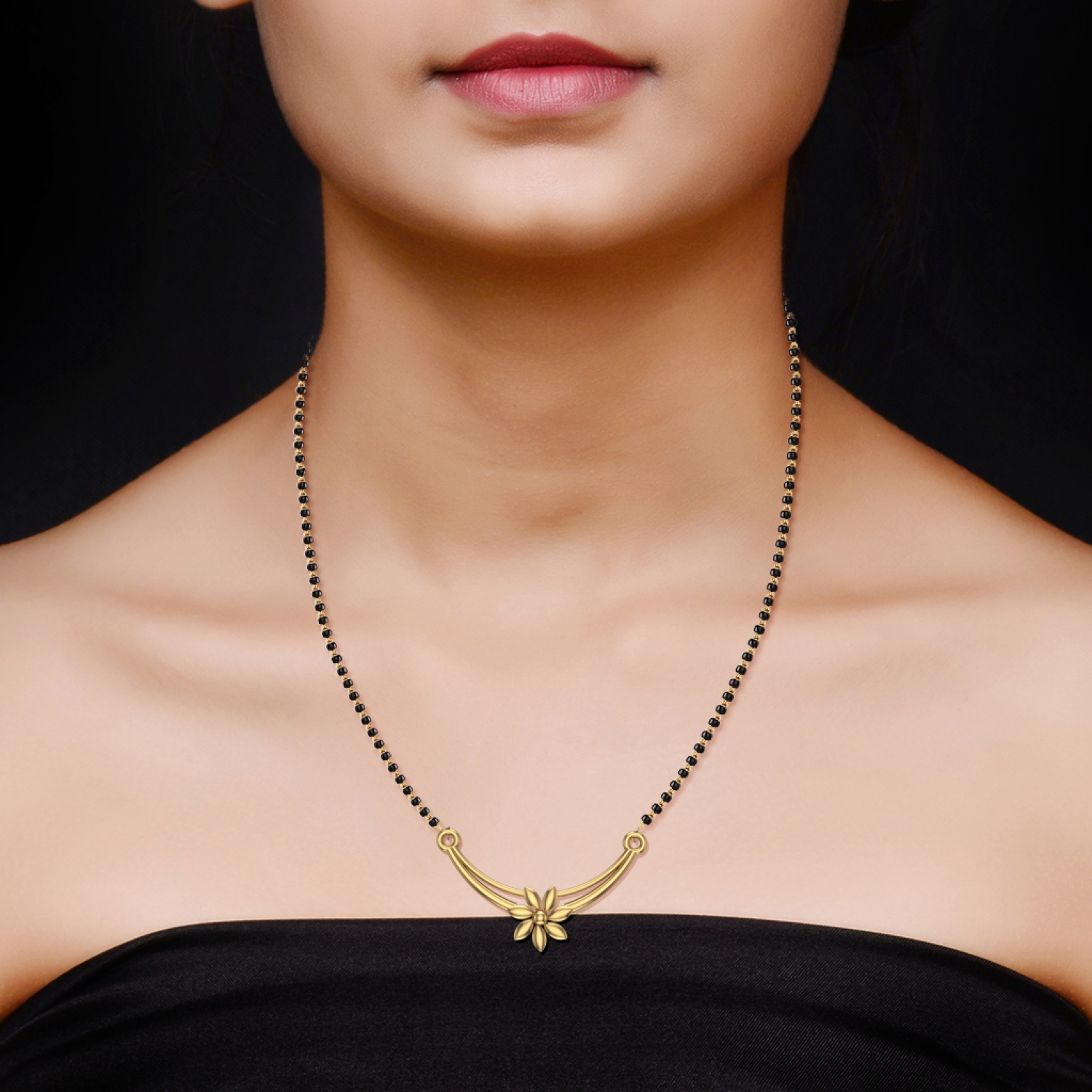 Gold simple on sale mangalsutra design