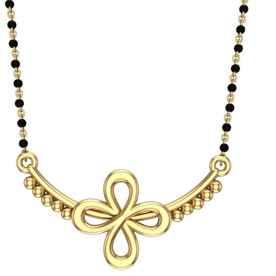 Kyra Yellow Mangalsutra Designs in Gold