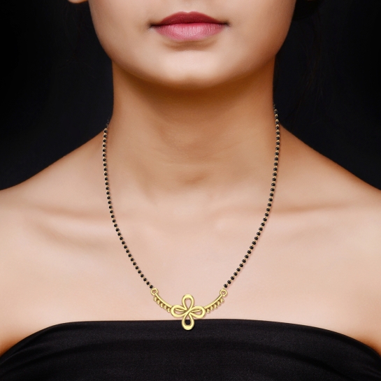 Kyra Yellow Mangalsutra Designs in Gold
