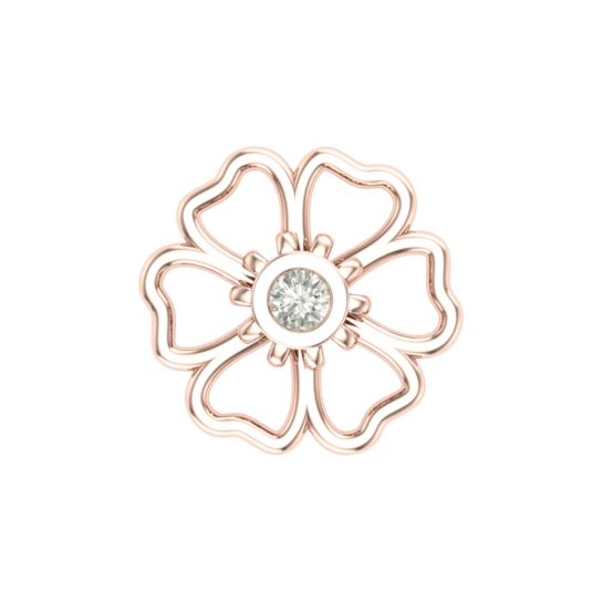 Brinda Rose Gold Diamond Nosepin