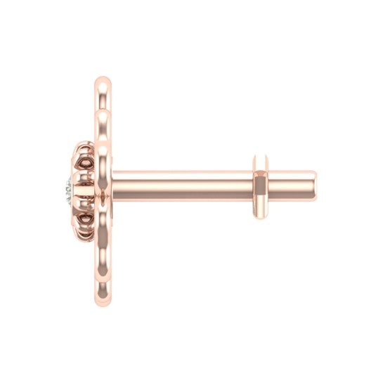 Brinda Rose Gold Diamond Nosepin