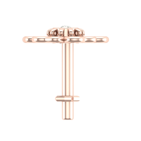 Brinda Rose Gold Diamond Nosepin