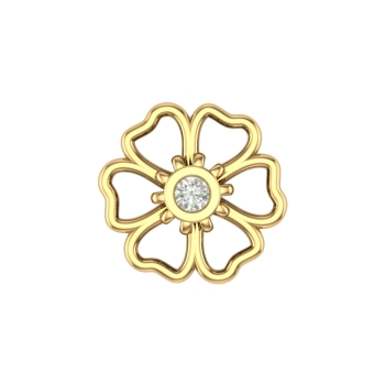 Pikash Yellow Gold Diamond Nosepin