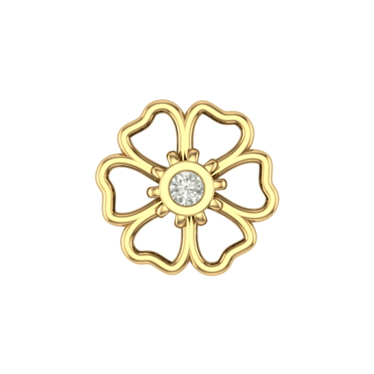 Pikash Yellow Gold Diamond Nosepin Pikash Yellow Gold Diamond Nosepin
