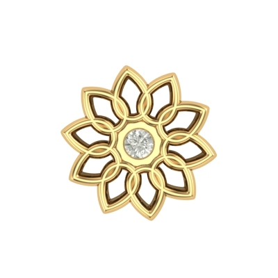 Piyushi Yellow Gold Diamond Nosepin