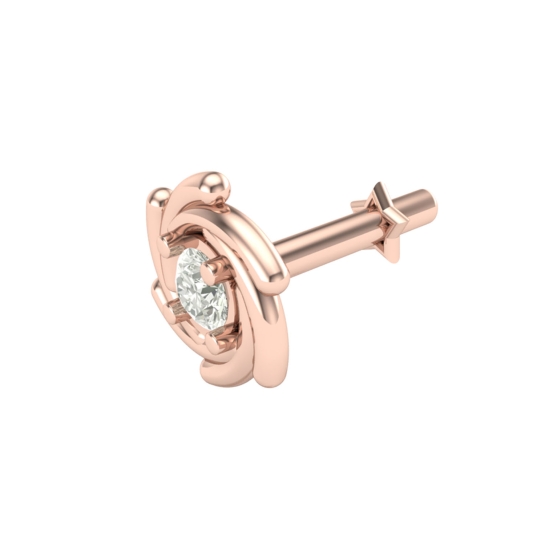Anumati Rose Gold Diamond Nosepin
