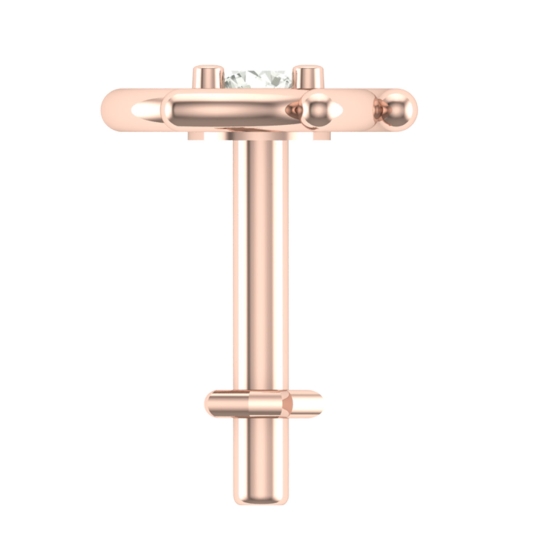 Anumati Rose Gold Diamond Nosepin