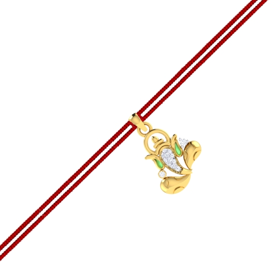 Gajanand Diamond Pend Rakhi Pendant