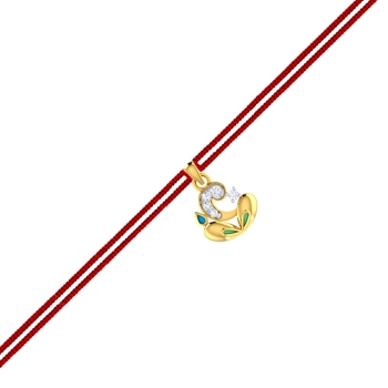 Ganesha Diamond Rakhi Pendant