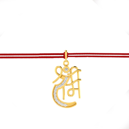 Shree Ram Diamond Rakhi Pendant