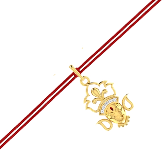 Laxmi Diamond Pendant Rakhi