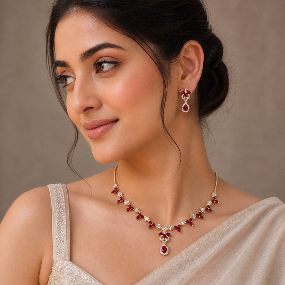 Ruby Royale Necklace Set