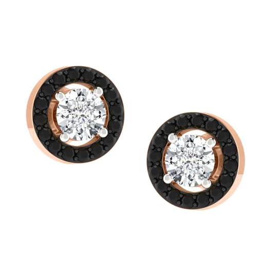 Amelia Black Diamond Earrings Studs