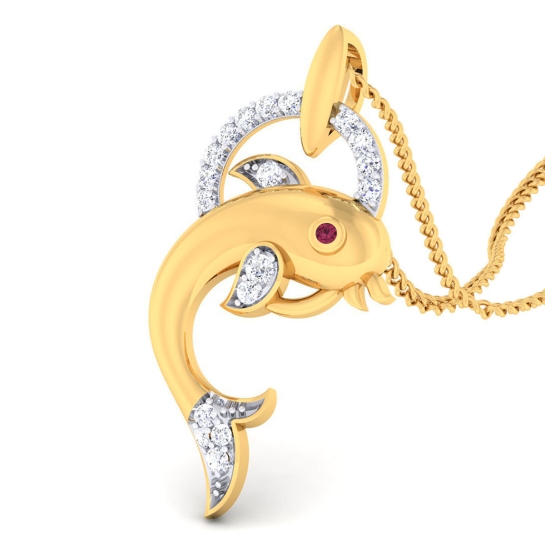 Dolphin Diamond Pendant