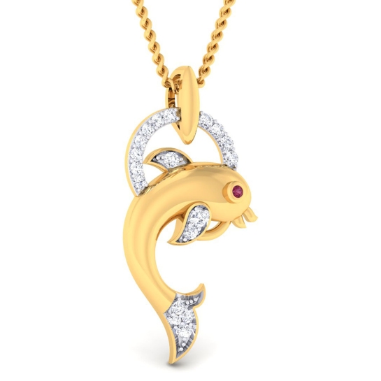 Dolphin Diamond Pendant