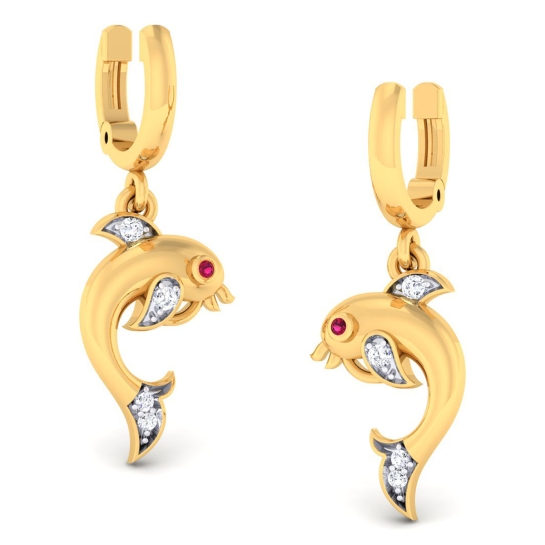 Dolphin Diamond Earrings