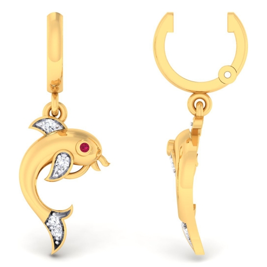 Dolphin Diamond Earrings