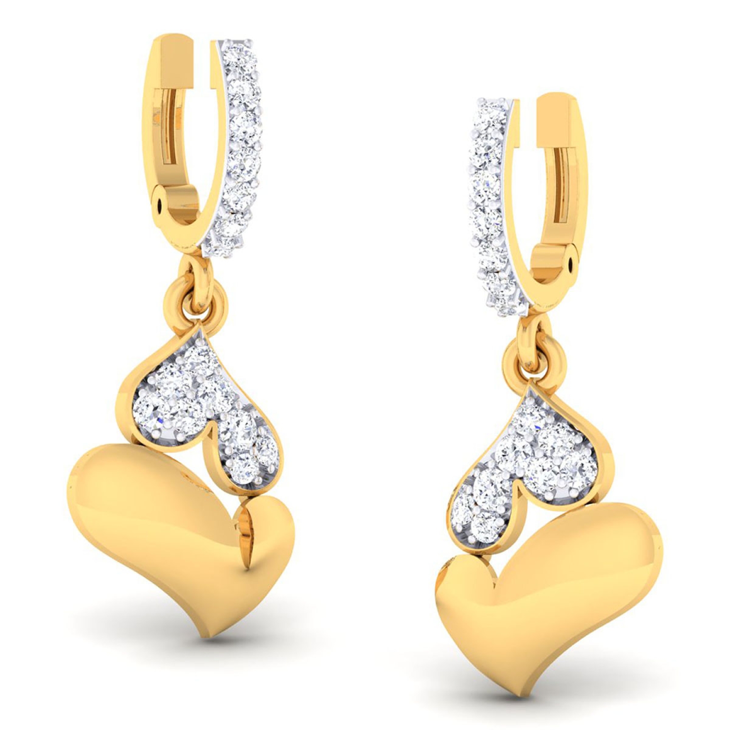 Petite Chatelaine® Stud Earrings in 18K Yellow Gold with Pavé Diamonds, 5mm  | David Yurman