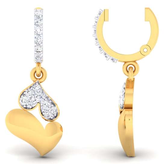 Heart Diamond Earrings