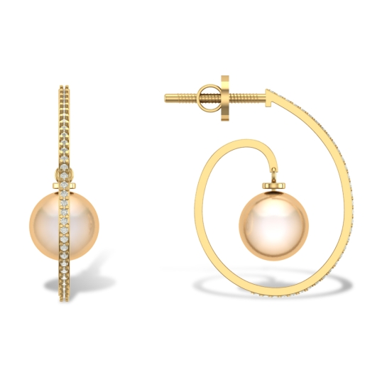 Samaira Diamond Pearl Earring