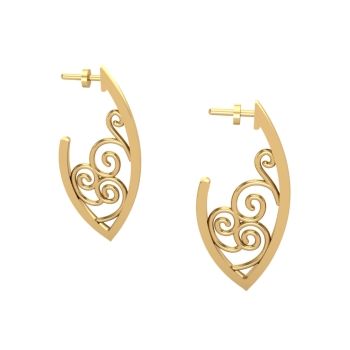 Aaradhya Gold Earrings Design for daily use